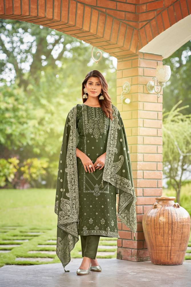 Banarasi By Ossm Viscose Dola Silk Designer Kurti With Bottom Dupatta Wholesale Online